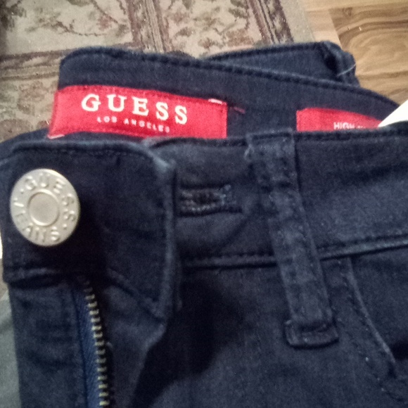 Guess jeans, high rise skinny, size 24, navy - Picture 4 of 4